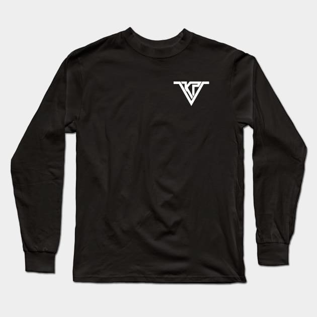 White Logo (Small Pectoral Logo) Long Sleeve T-Shirt by KP5ive